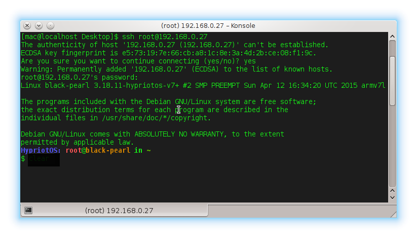 screenshot docker first connection